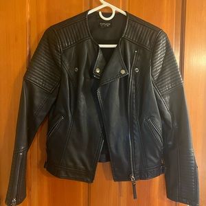 NWOT Topshop Vegan Leather Moto Jacket